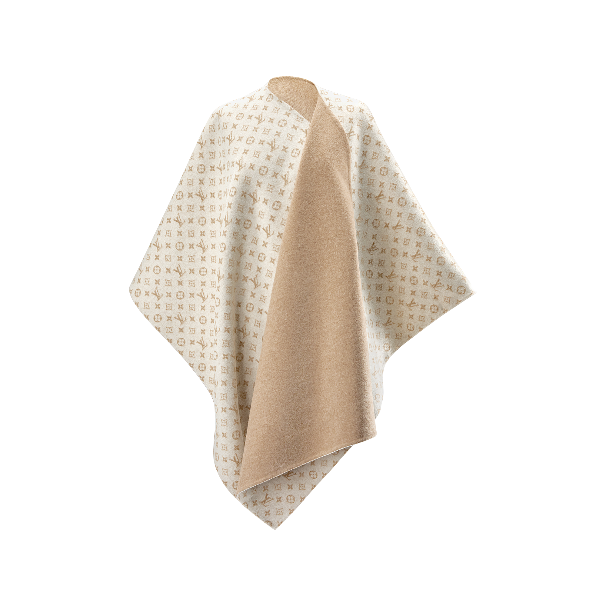 LOUIS VUITTON 21SS シャイニーモノグラムアシンメトリカルケープ LOUIS VUITTON 21SS シャイニーモノグラムアシンメトリカルケープ